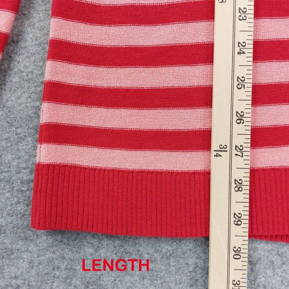 Cabi Cardigan Sweater Womens Sz S Red Pink Striped Button Front Style Quirky - Picture 5 of 8